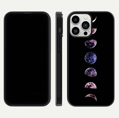 Crimson All Planets Glass Case for iPhone 13 Pro Max dual-view layout displaying crimson tones and curved edges