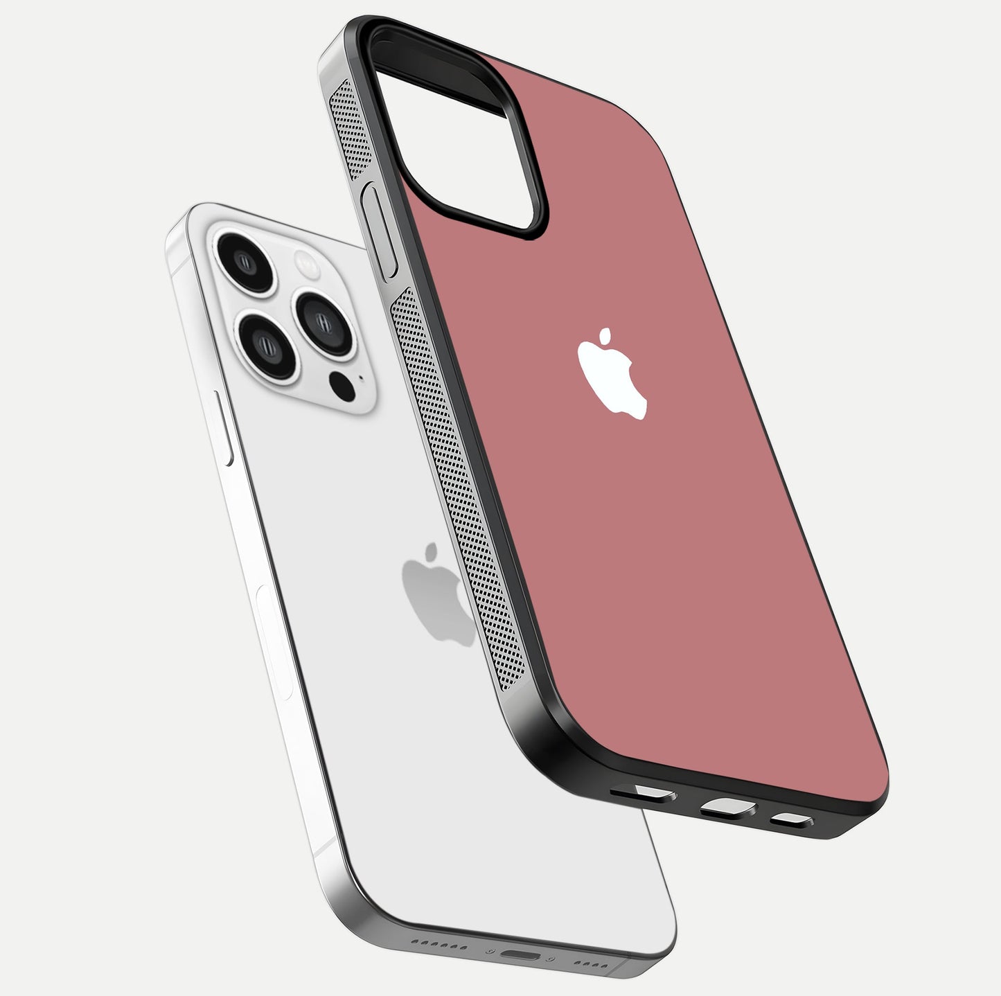 Apple Harmony Glass Case for iPhone 13 Pro Max floating dual view capturing reflective texture and premium protection