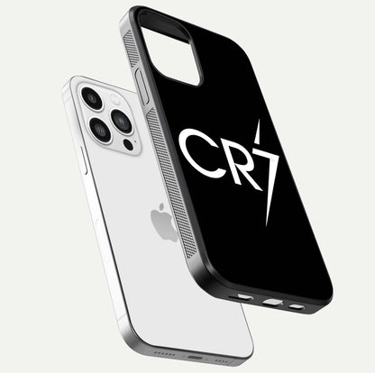 CR7 Elite Strike Glass Case for iPhone 13 Pro Max floating mockup displaying HD gloss and sporty texture