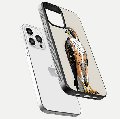 Clever Eagle Glass Case for iPhone 13 Pro Max floating mockup displaying sharp gloss and art contrast