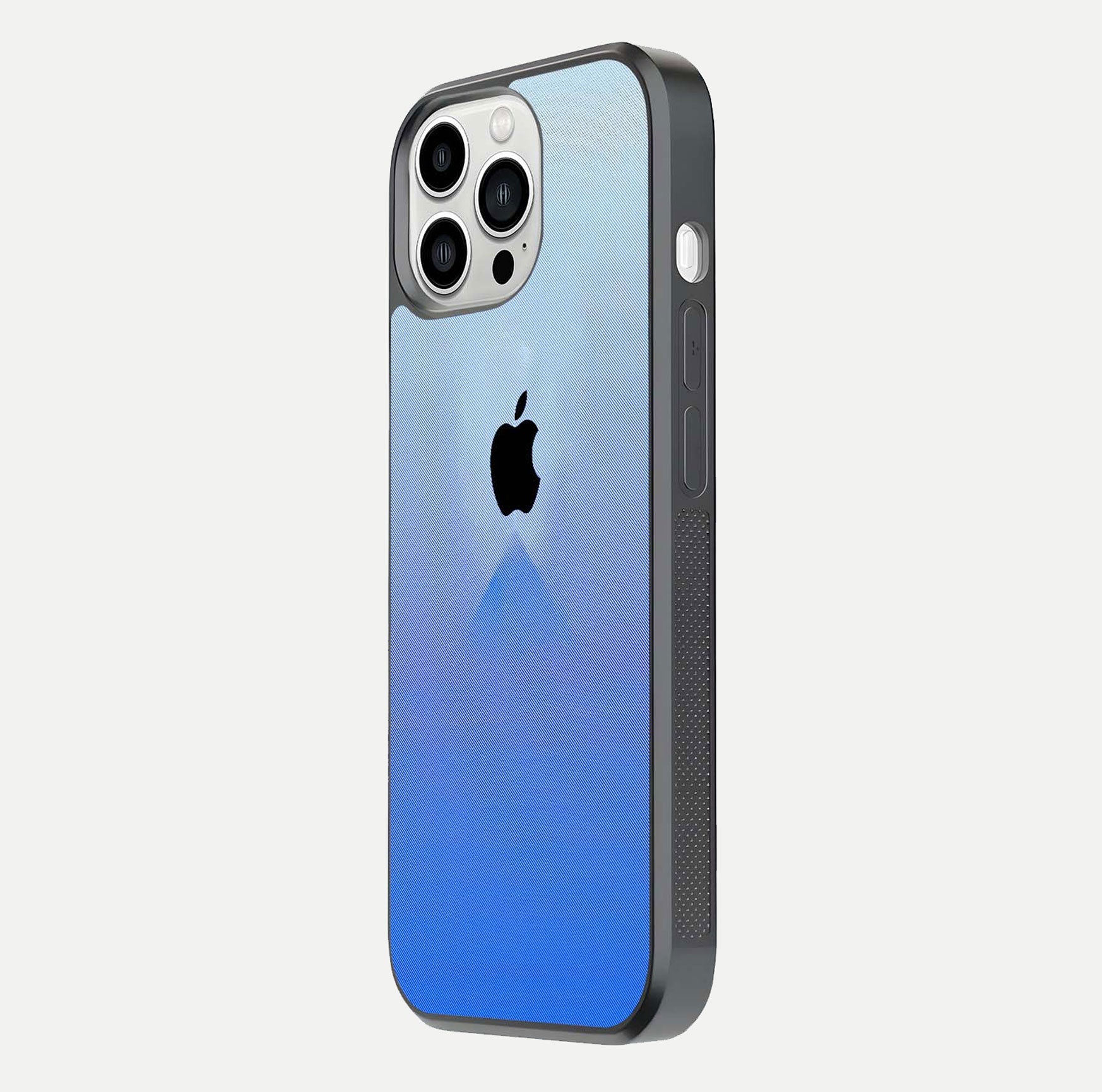 Gradient Apple Vibe Glass Case for iPhone 13 Pro Max side-angle image showing reflection glow and elegant surface