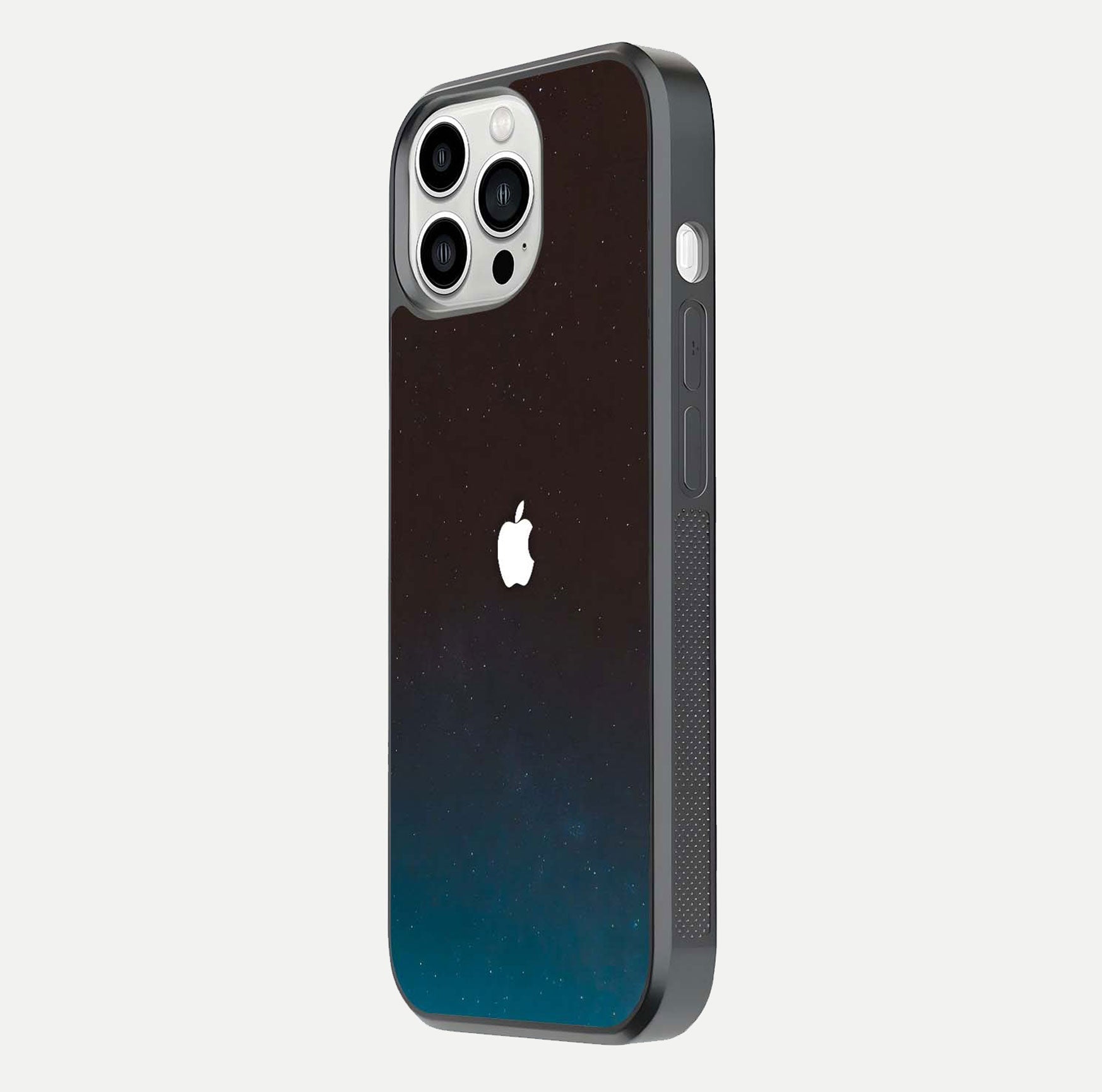 Green Emerald Apple Logo Glass Case for iPhone 13 Pro Max side-angle image showing reflection polish and rich emerald hue