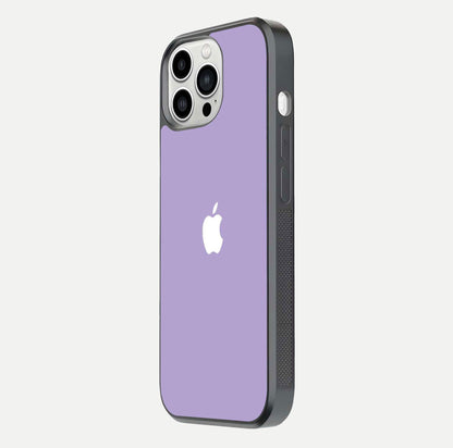 Lavender Soft Minimal Glass Case for iPhone 13 Pro Max side-angle image showing smooth reflection and minimal look
