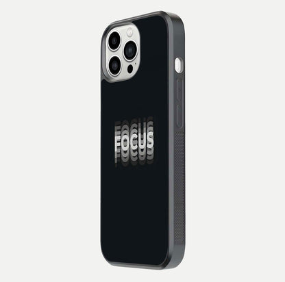 Mono Focus Vision Glass Case for iPhone 13 Pro Max side-angle image showing smooth reflection and minimal tones