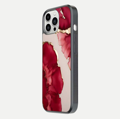 Pink & White Marble Glass Case For iPhone 13 Pro Max