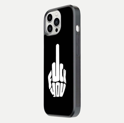 Rebel Mode On Glass Case for iPhone 13 Pro Max side-angle image showing reflection, edge detail, and text clarity