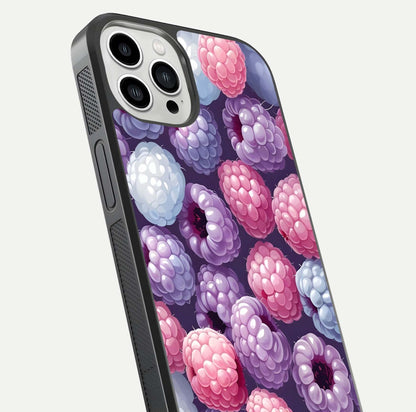 Berry Candy Pop Glass Case for iPhone 13 Pro Max close-up shot revealing candy-style texture and reflective surface