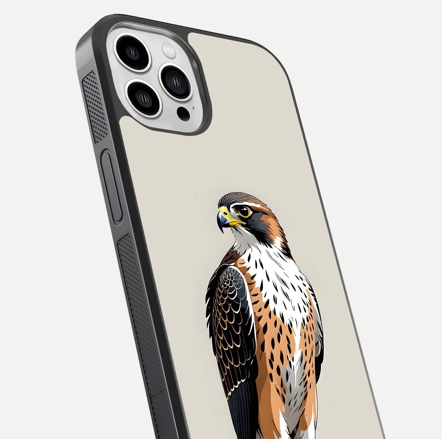 Clever Eagle Glass Case for iPhone 13 Pro Max close-up highlighting eagle detail and HD reflection