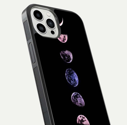 Crimson All Planets Glass Case for iPhone 13 Pro Max close-up highlighting planet details and reflection polish