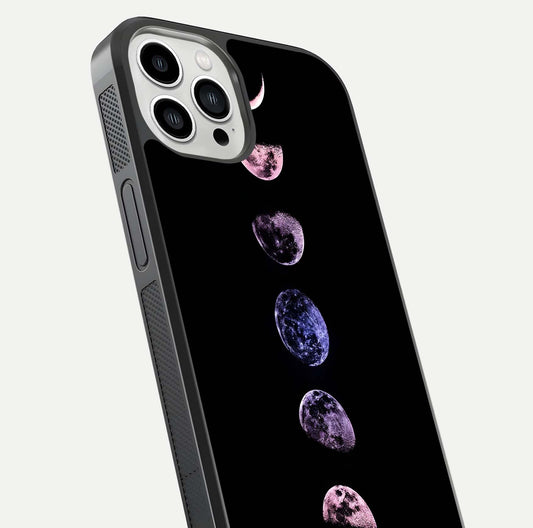 Crimson All Planets Glass Case for iPhone 13 Pro Max close-up highlighting planet details and reflection polish