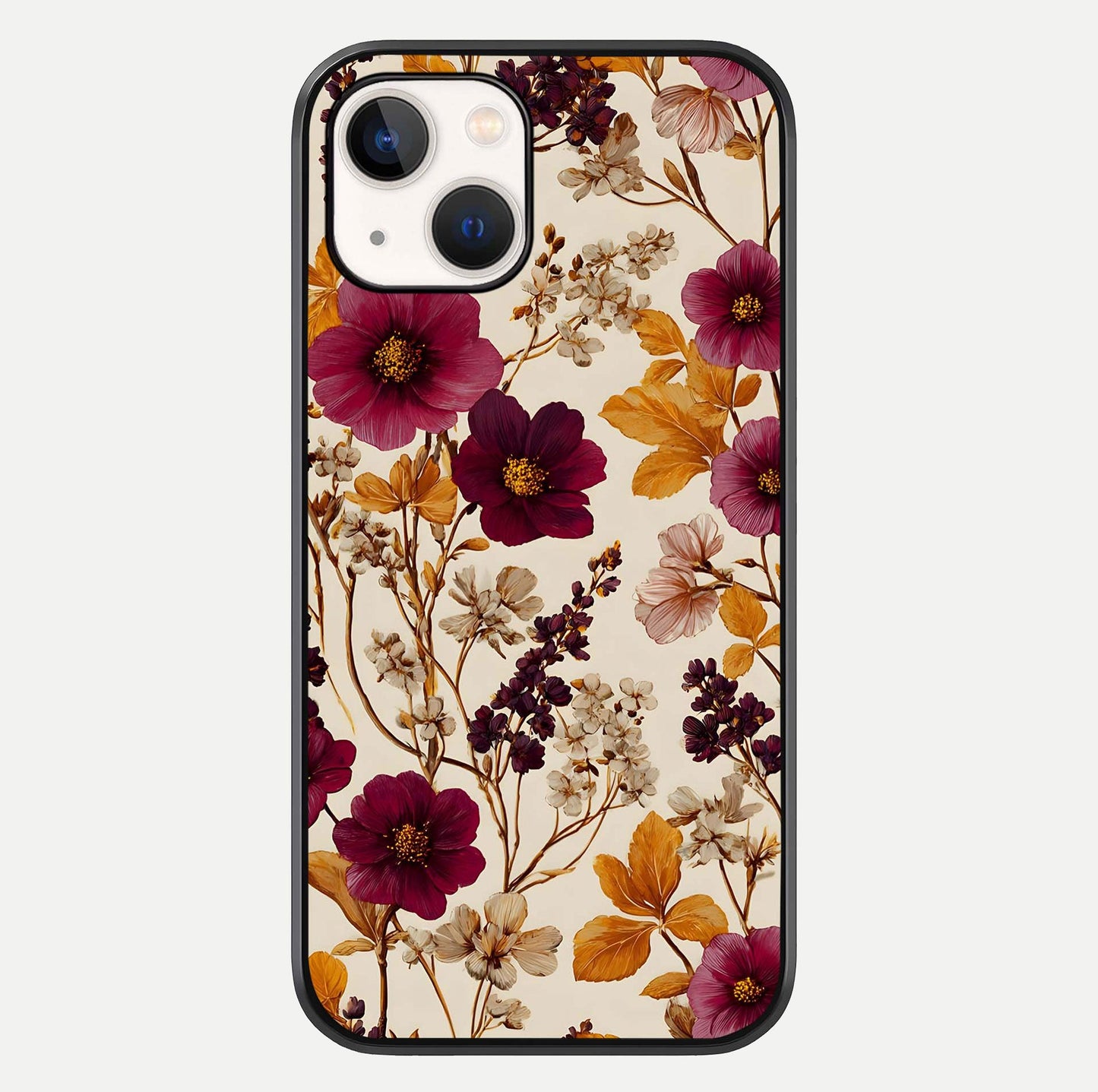 Autumn Wine Bloom Glass Case For iPhone 16 Pro by Custom World