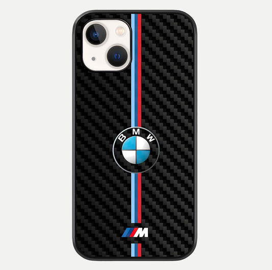 BMW Pattern Glass Case For iPhone 14 by Custom World