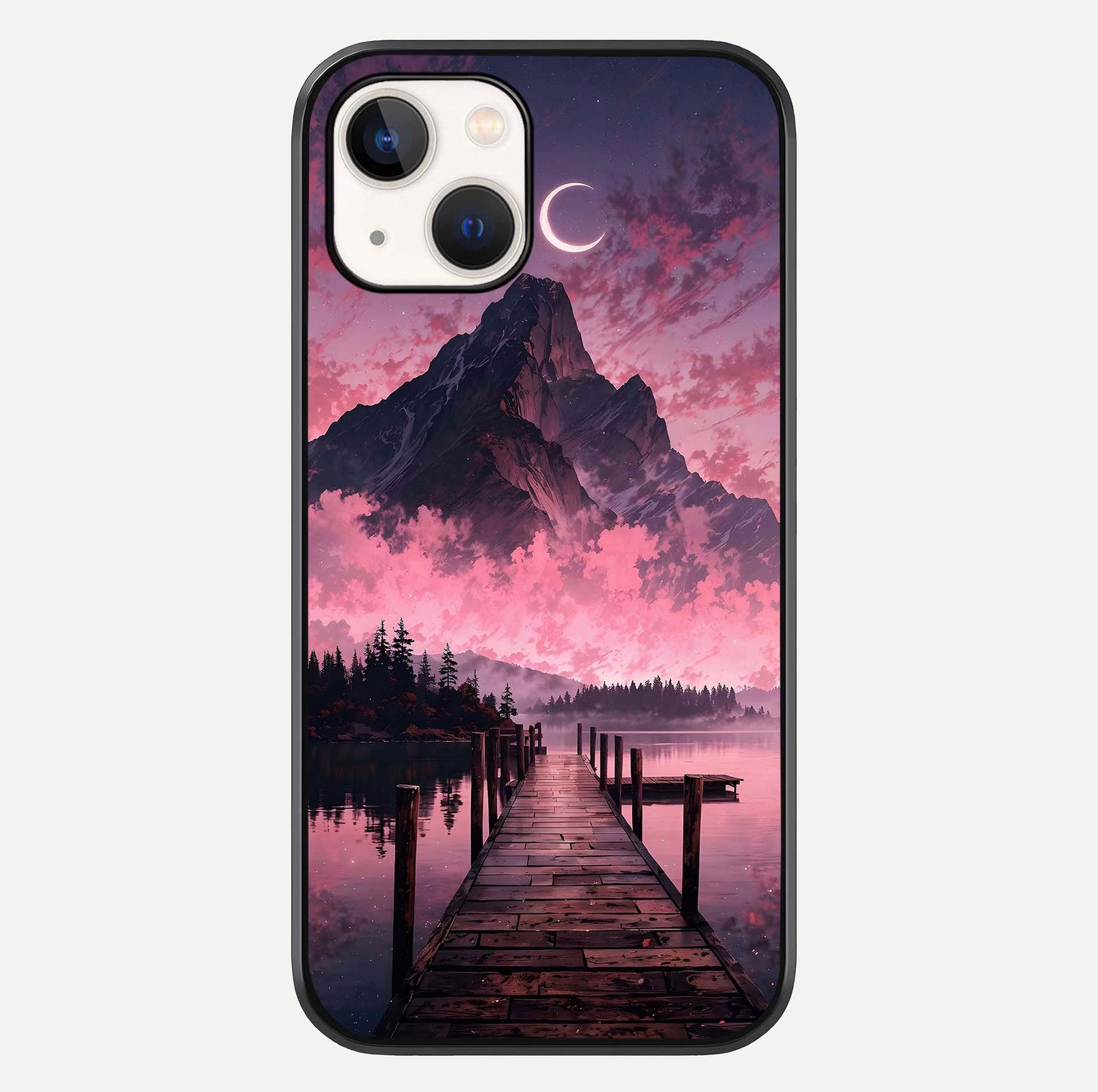 Beautiful Mountain View Glass Case For iPhone 16 Pro by Custom World