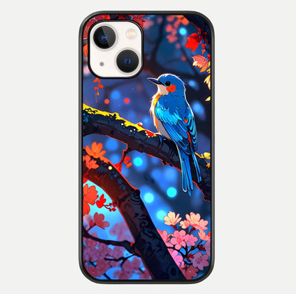 Blooming Spendor Bird Glass Case For iPhone 16 Pro by Custom World