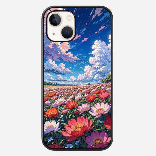 Blossom Sky Field Glass Case For iPhone 16 Pro by Custom World