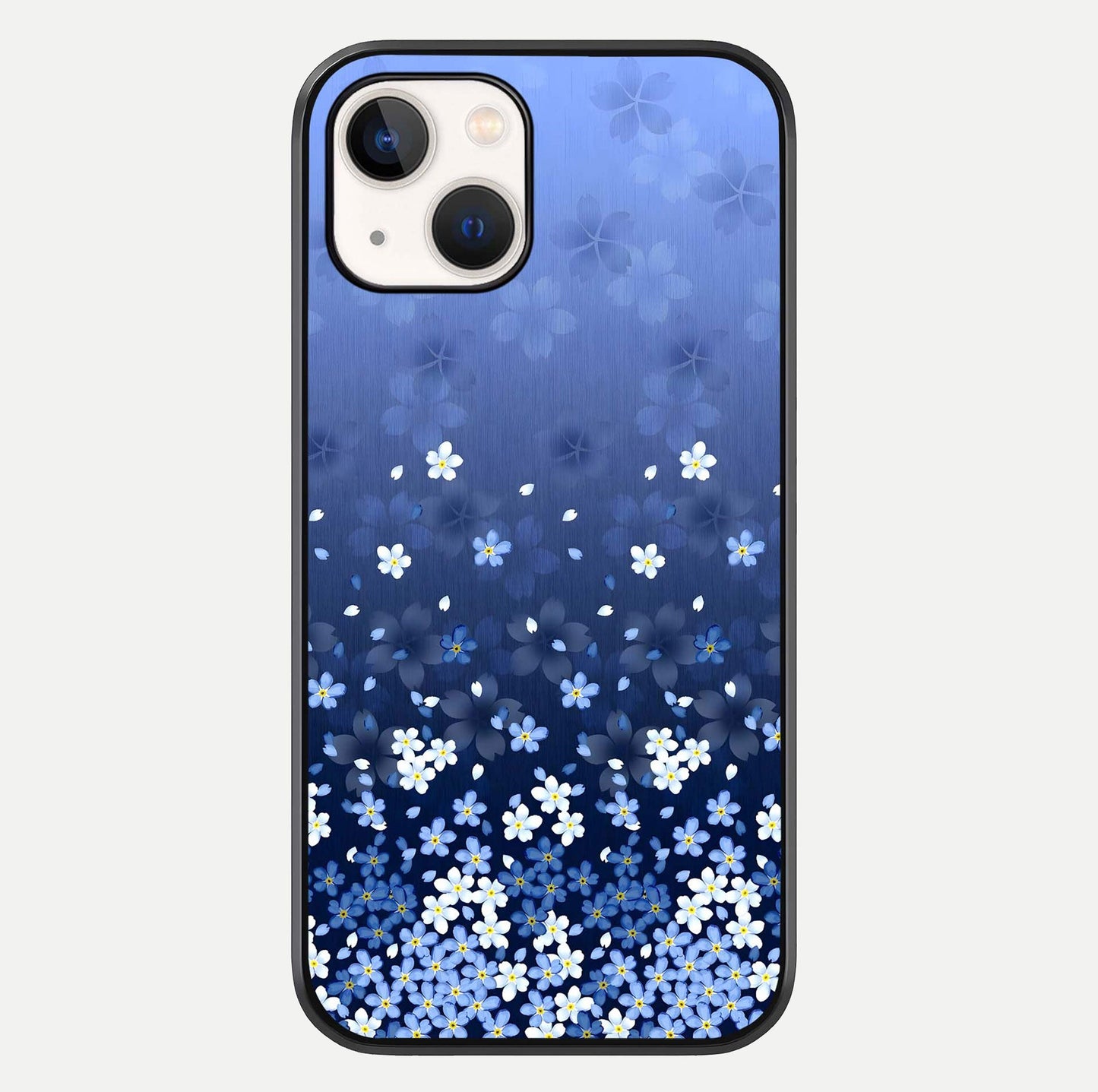 Blue Starry Glass Case For iPhone 14 by Custom World