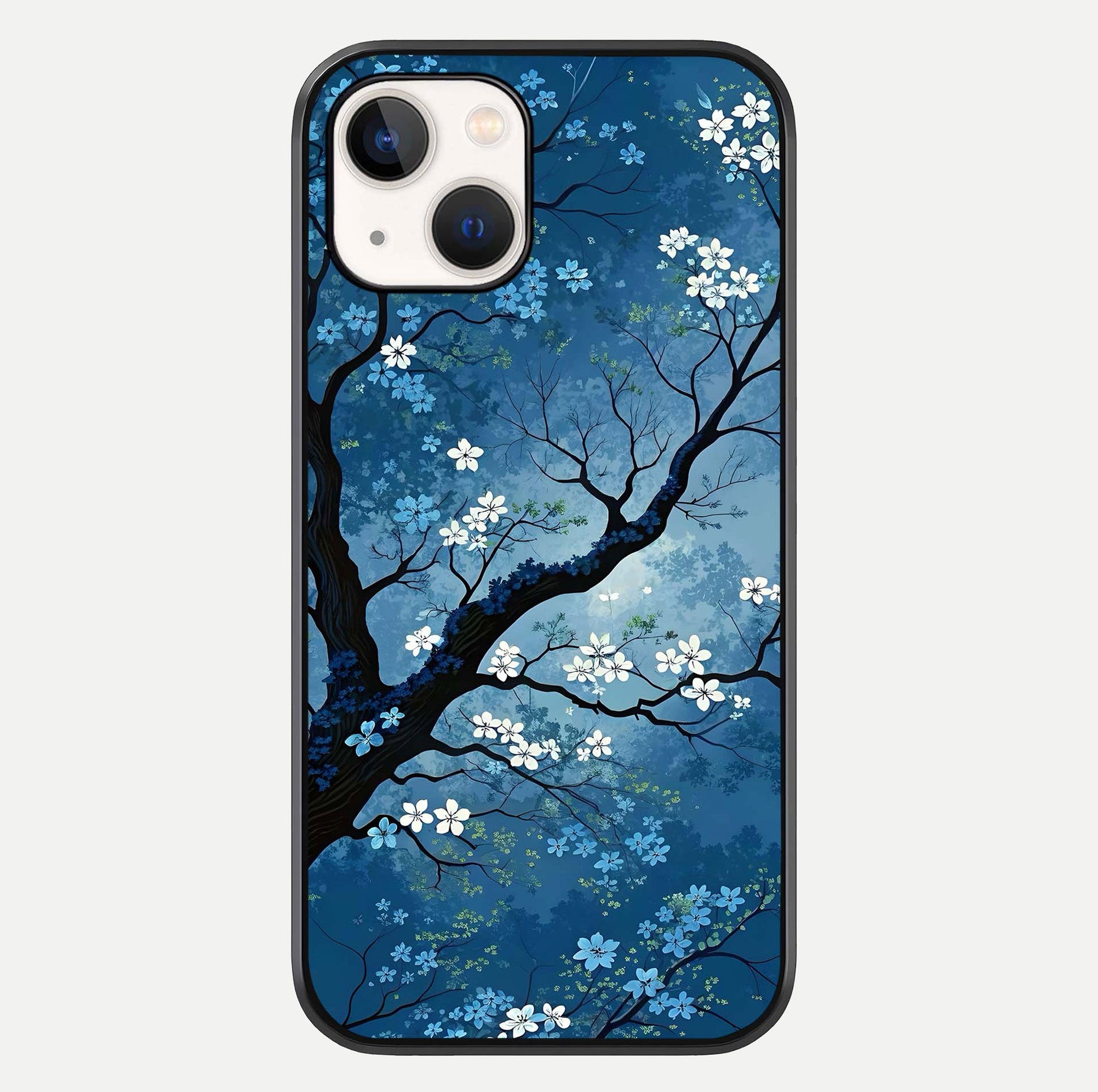 Blue Tree Serenity Glass Case For iPhone 14 by Custom World