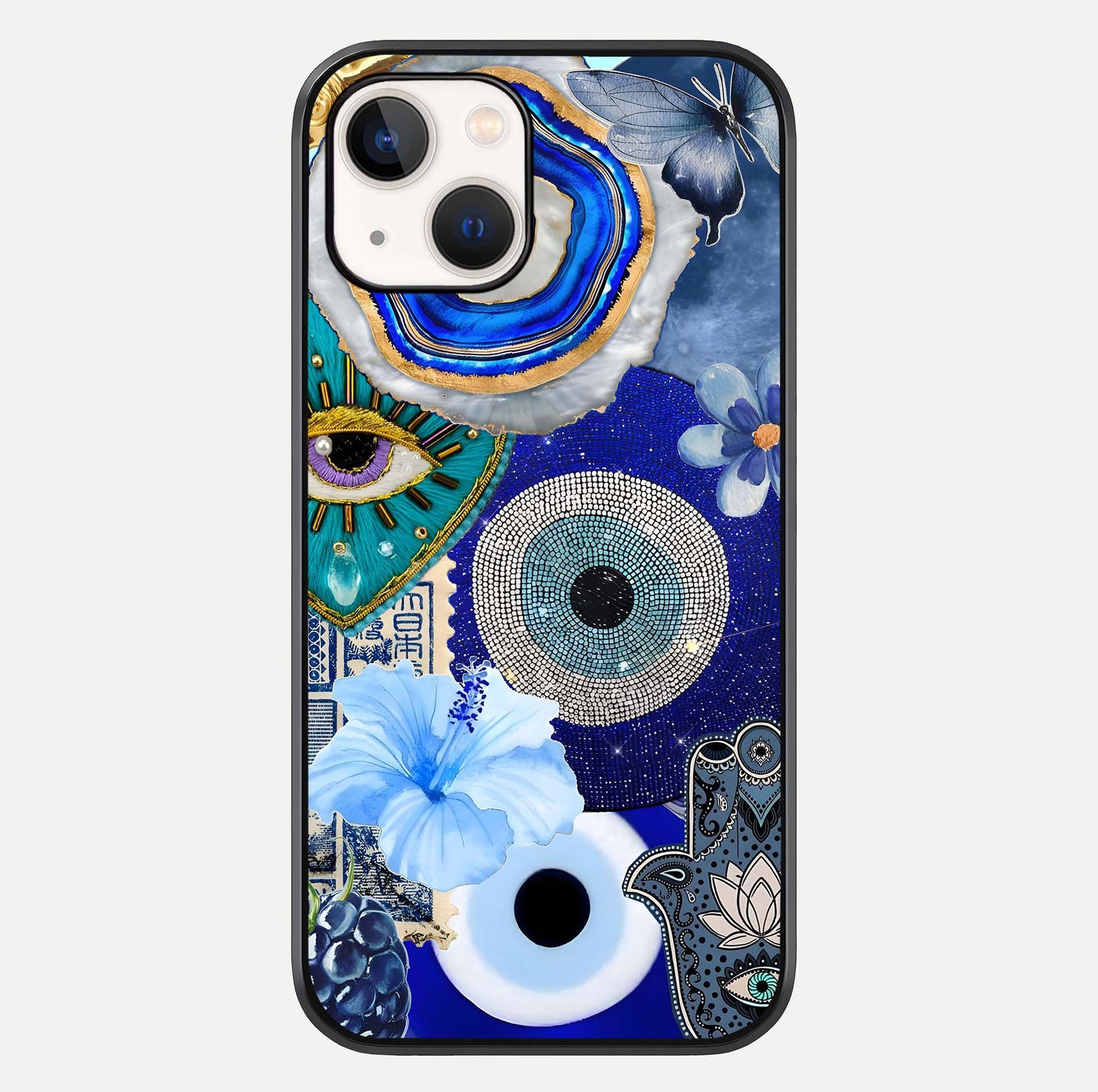Celestial Celestial Blue Vision Glass Case For iPhone 14 by Custom World