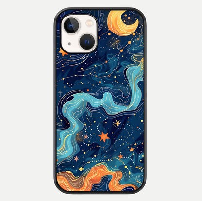 Celestial Dream Flow Glass Case For iPhone 14 by Custom World