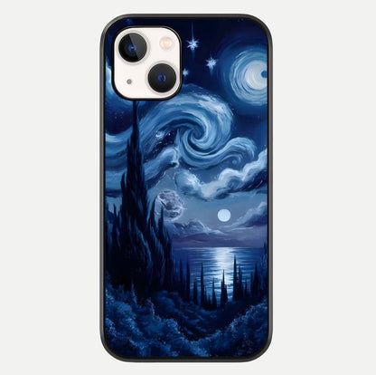 Celestial Dream Van Gogh Glass Case For iPhone 14 by Custom World