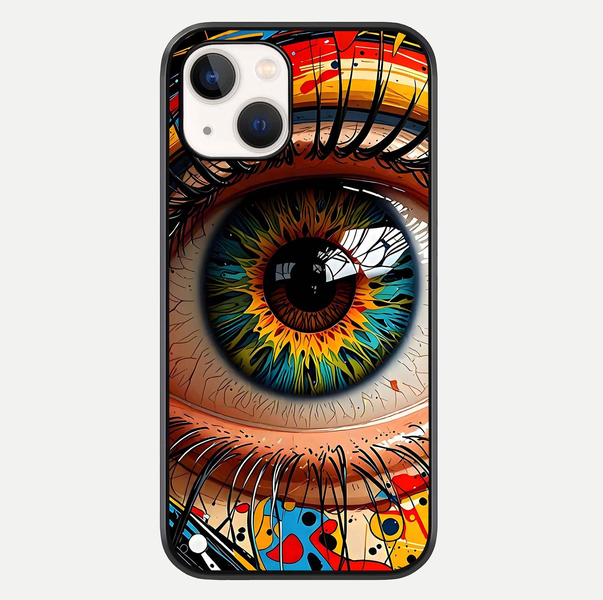 Colorful Eye Glass Case For iPhone 14 by Custom World