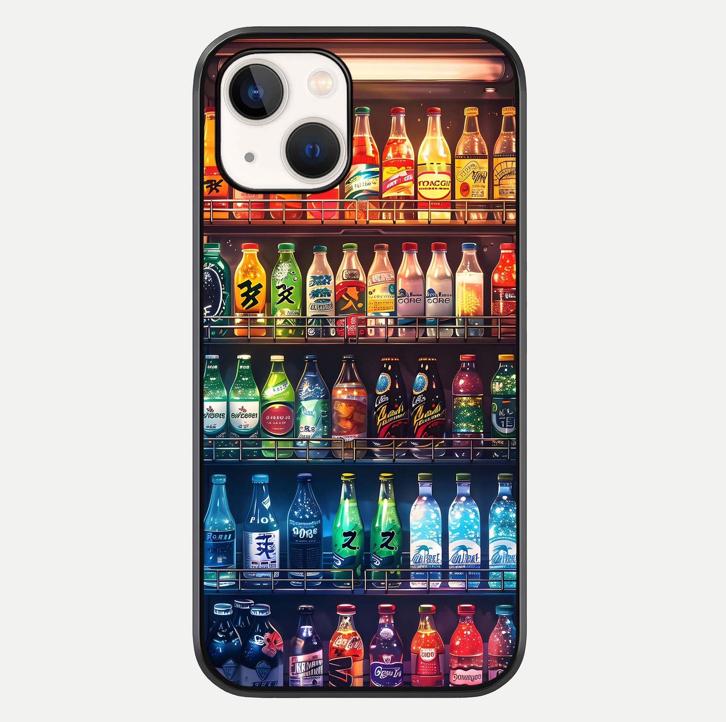Colorful Soda Bottles Glass Case For iPhone 14 by Custom World