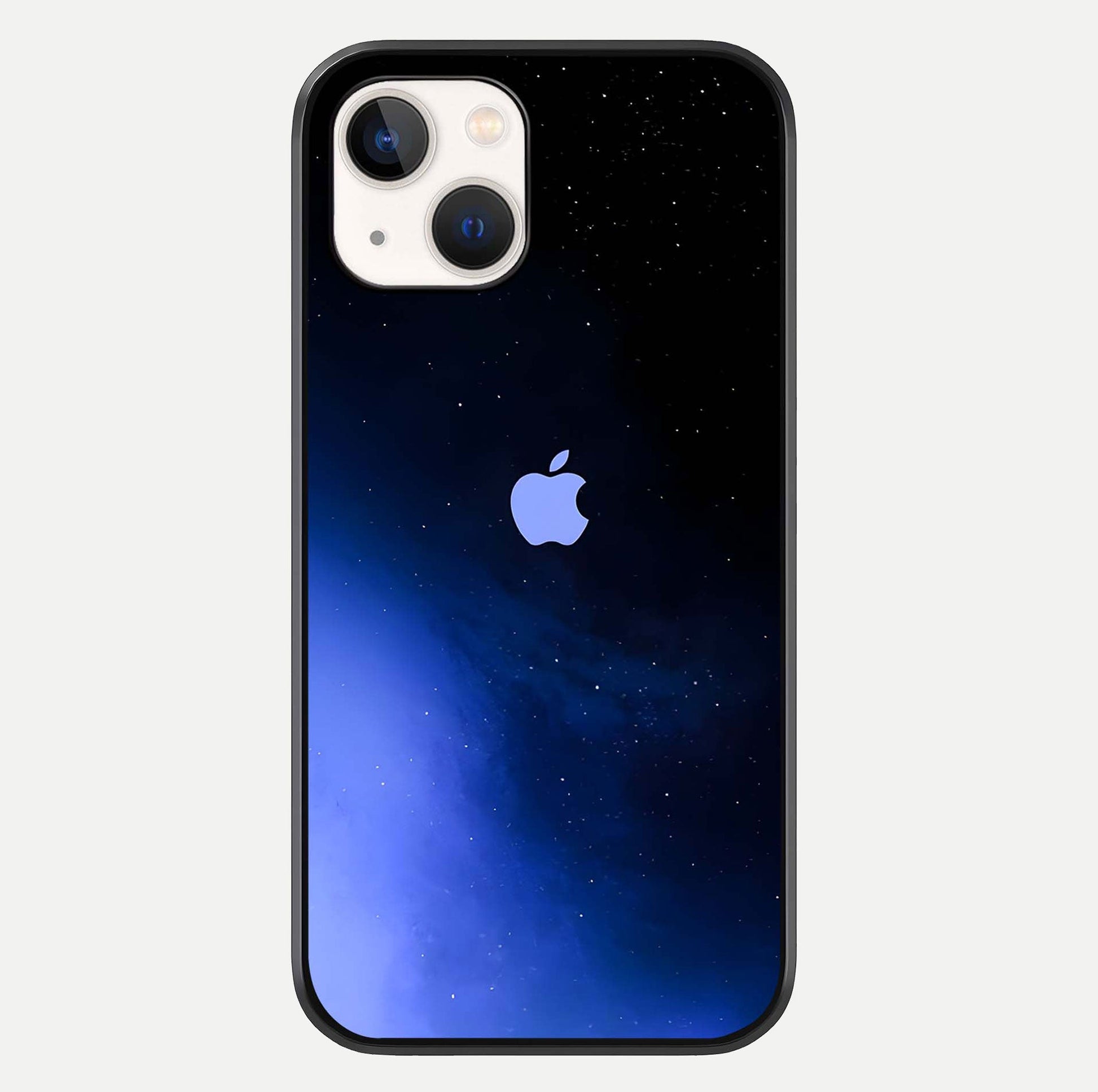 Cosmic Blue Apple Glass Case For iPhone 14 by Custom World
