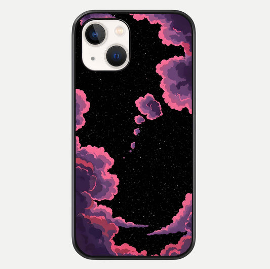 Cosmic Cloud Journey Glass Case For iPhone 14 by Custom World