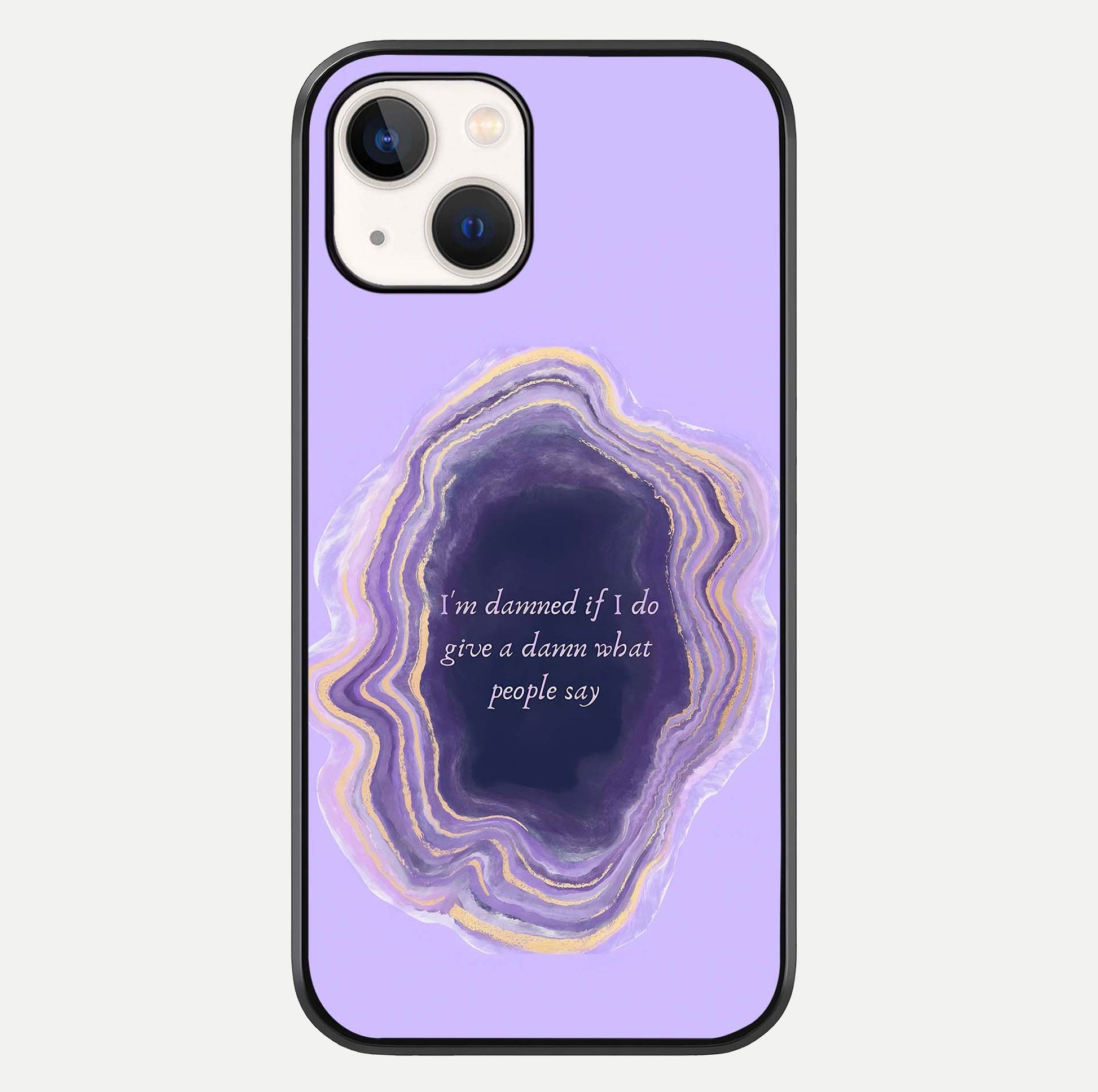 Damned People Quote Glass Case For iPhone 14 by Custom World