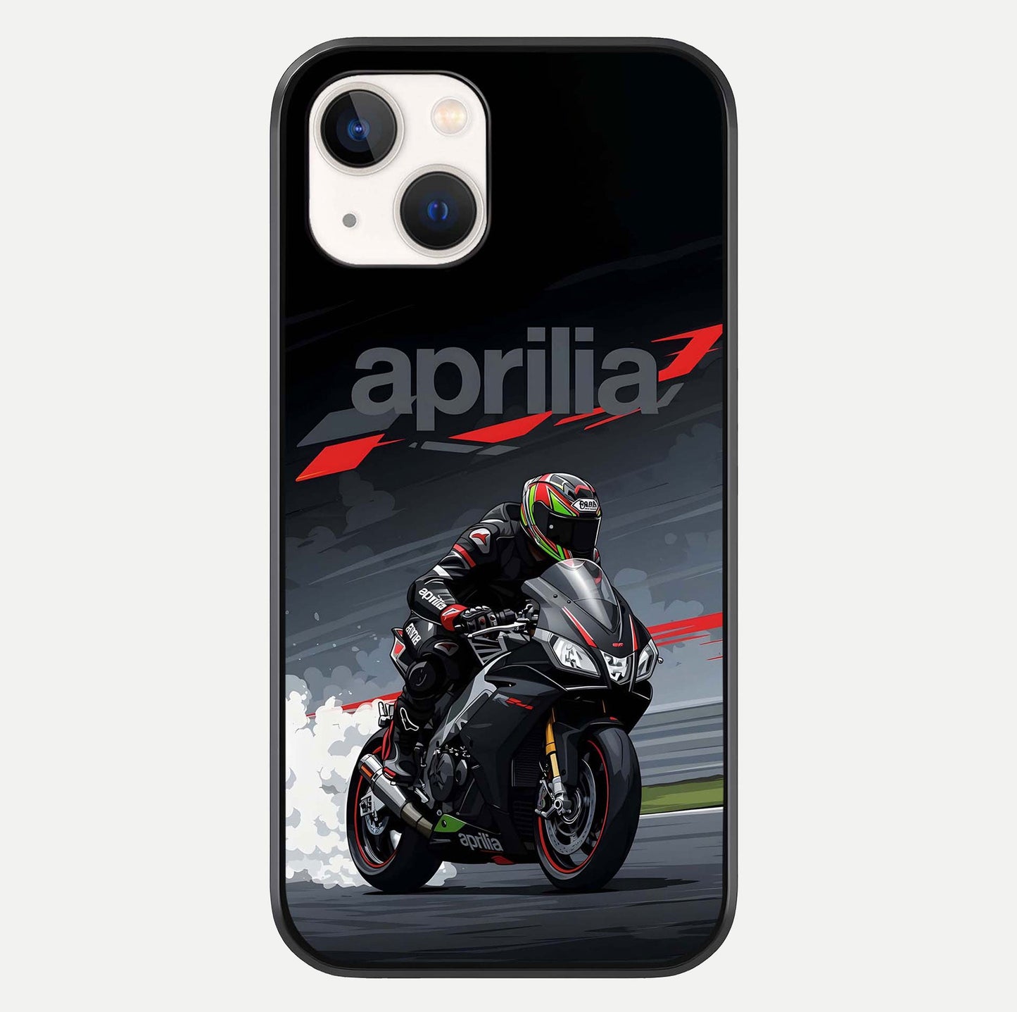 Dark Aprilla Glass Case For iPhone 14 by Custom World