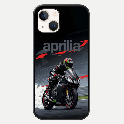 Dark Aprilla Glass Case For iPhone 14 by Custom World