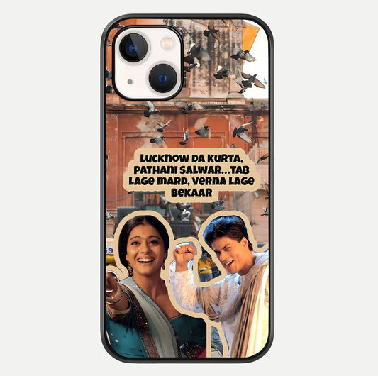 Desi Retro Vibes Glass Case For iPhone 14 by Custom World