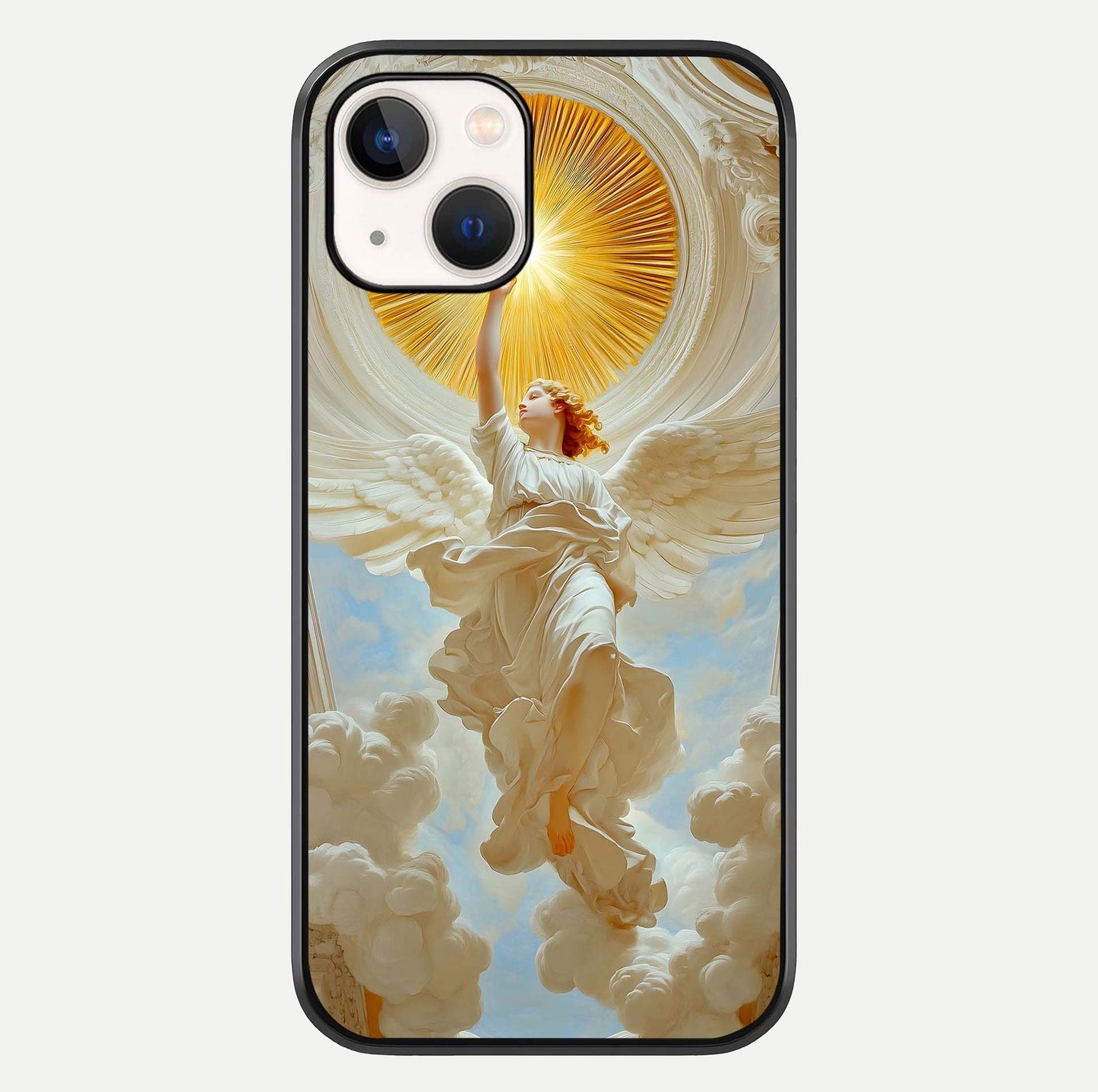 Divine Light Angel Glass Case For iPhone 14 by Custom World