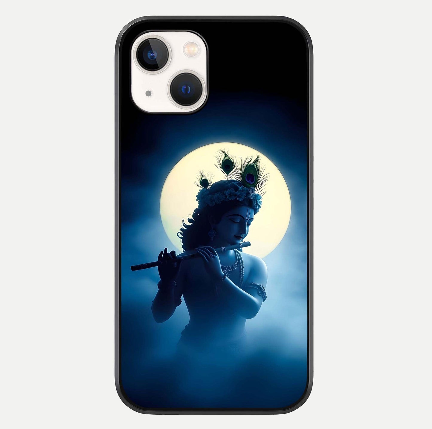 Divine Moon Flute Glass Case For iPhone 14 by Custom World