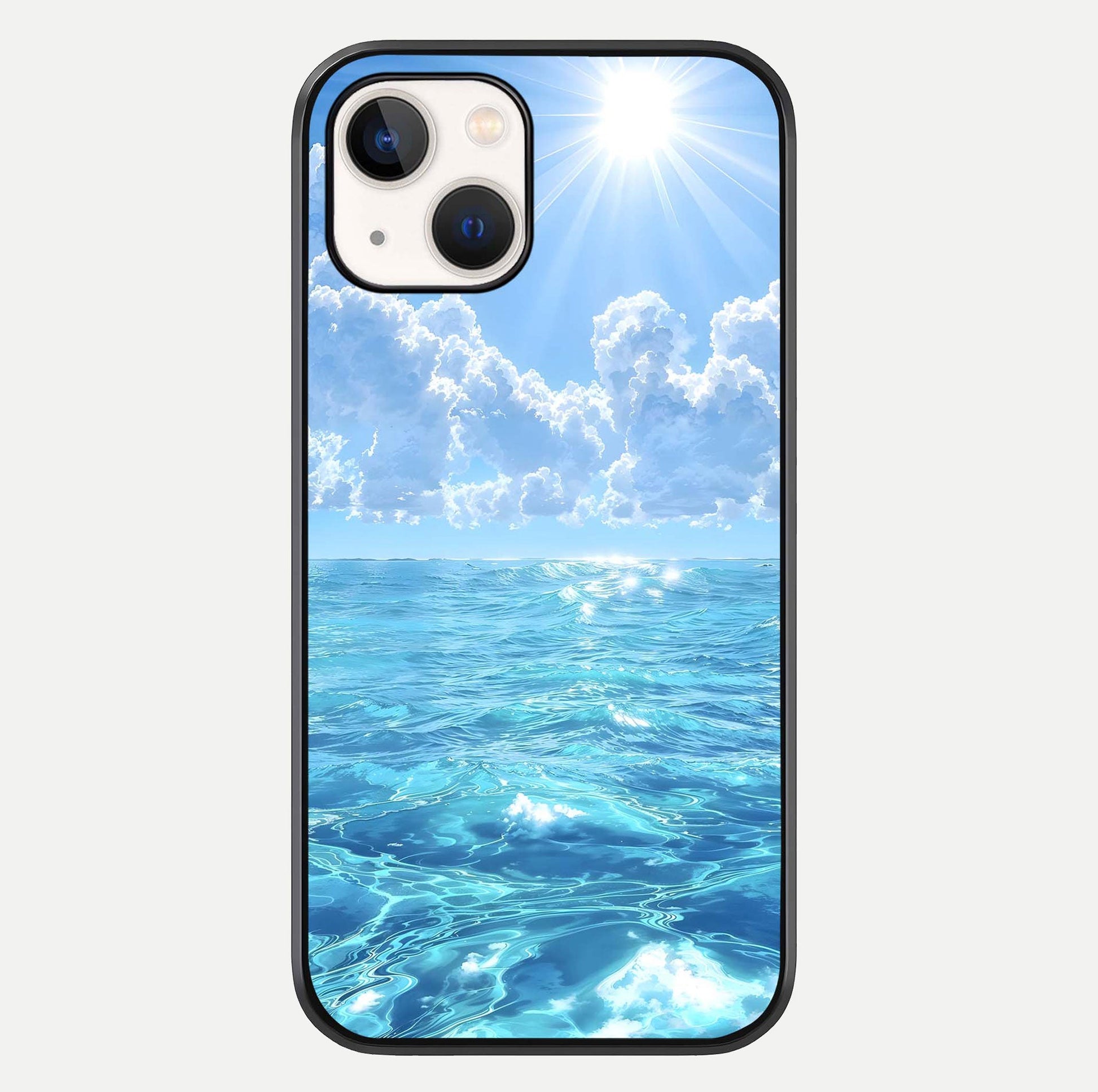 Endless Ocean Horizon Glass Case For iPhone 14 by Custom World