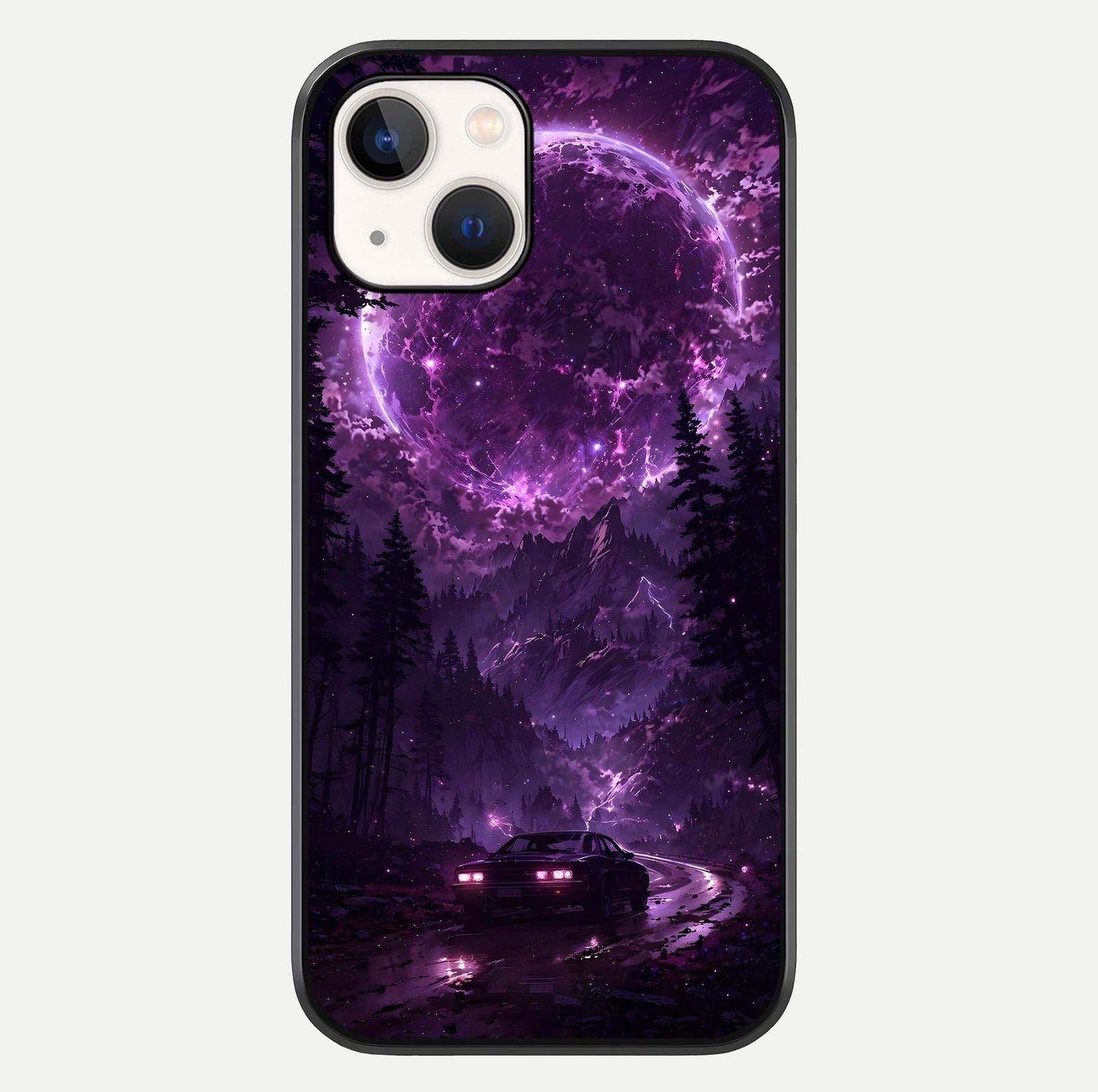 Eternal Cosmic Drive Glass Case For iPhone 14 by Custom World