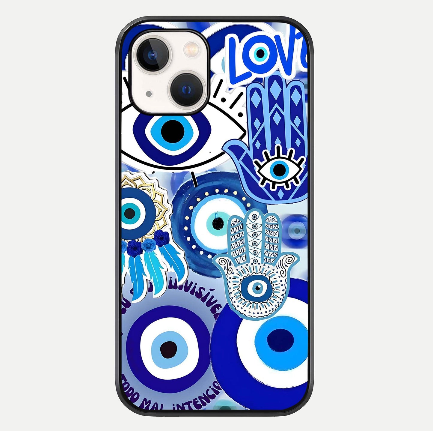Evil Eyes Dream Glass Case For iPhone 14 by Custom World