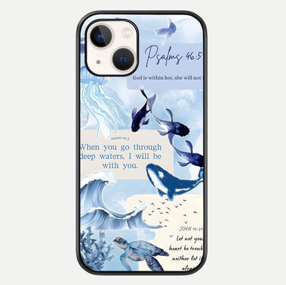 Faithful Ocean Promise Glass Case For iPhone 14 by Custom World