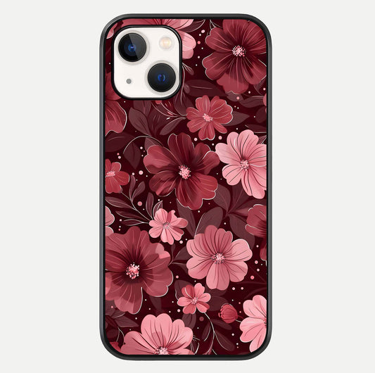 Flower Blush Bloom Glass Case For iPhone 14 by Custom World