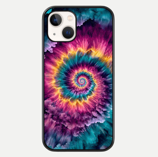 Galactic Spiral Burst Glass Case For iPhone 14 by Custom World