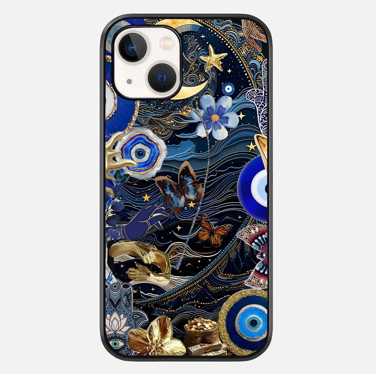 Golden Moon Magic Glass Case For iPhone 14 by Custom World