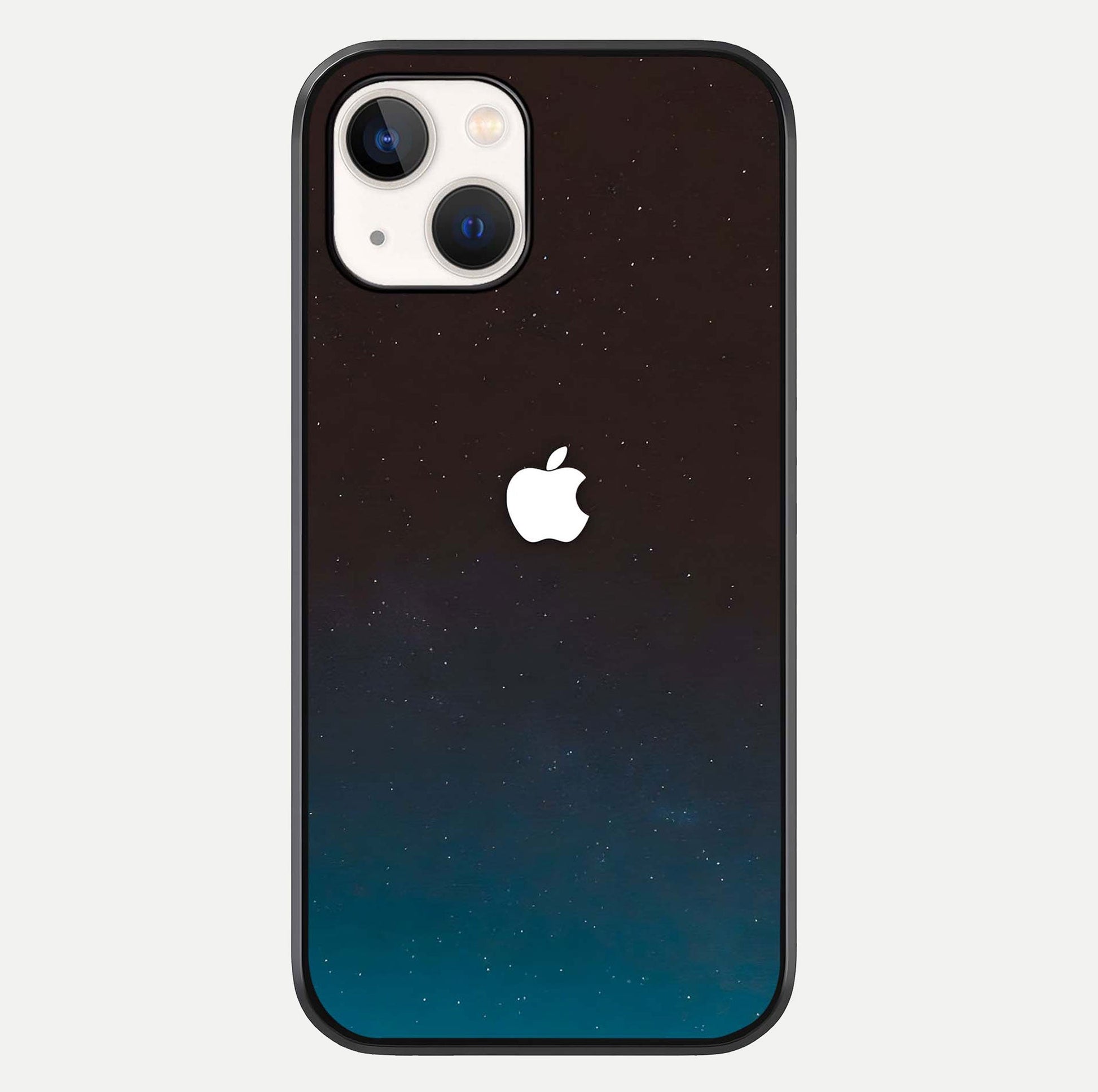 Green Emerald Apple Logo Glass Case For iPhone 14 by Custom World