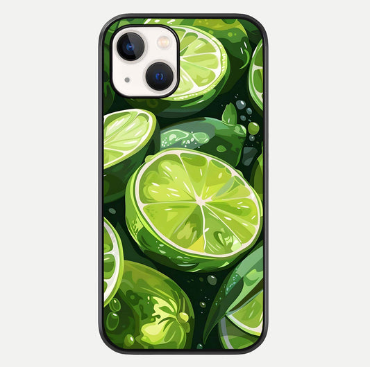 Green Lemon Glass Case For iPhone 14 by Custom World