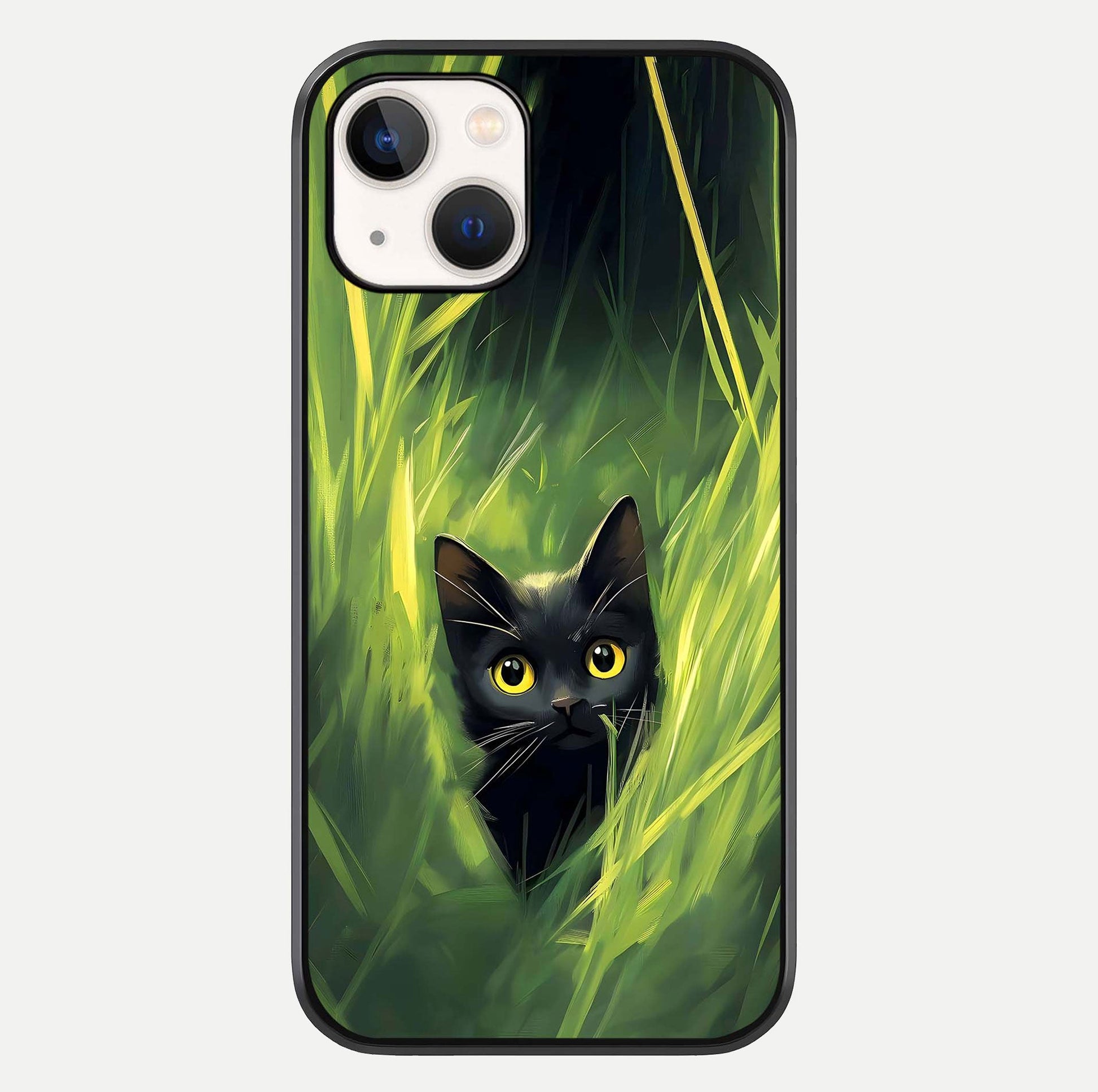 Hidden Cat Whisper Glass Case For iPhone 14 by Custom World