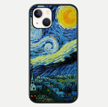 Inspired Van Gogh Art Glass Case For iPhone 14 by Custom World