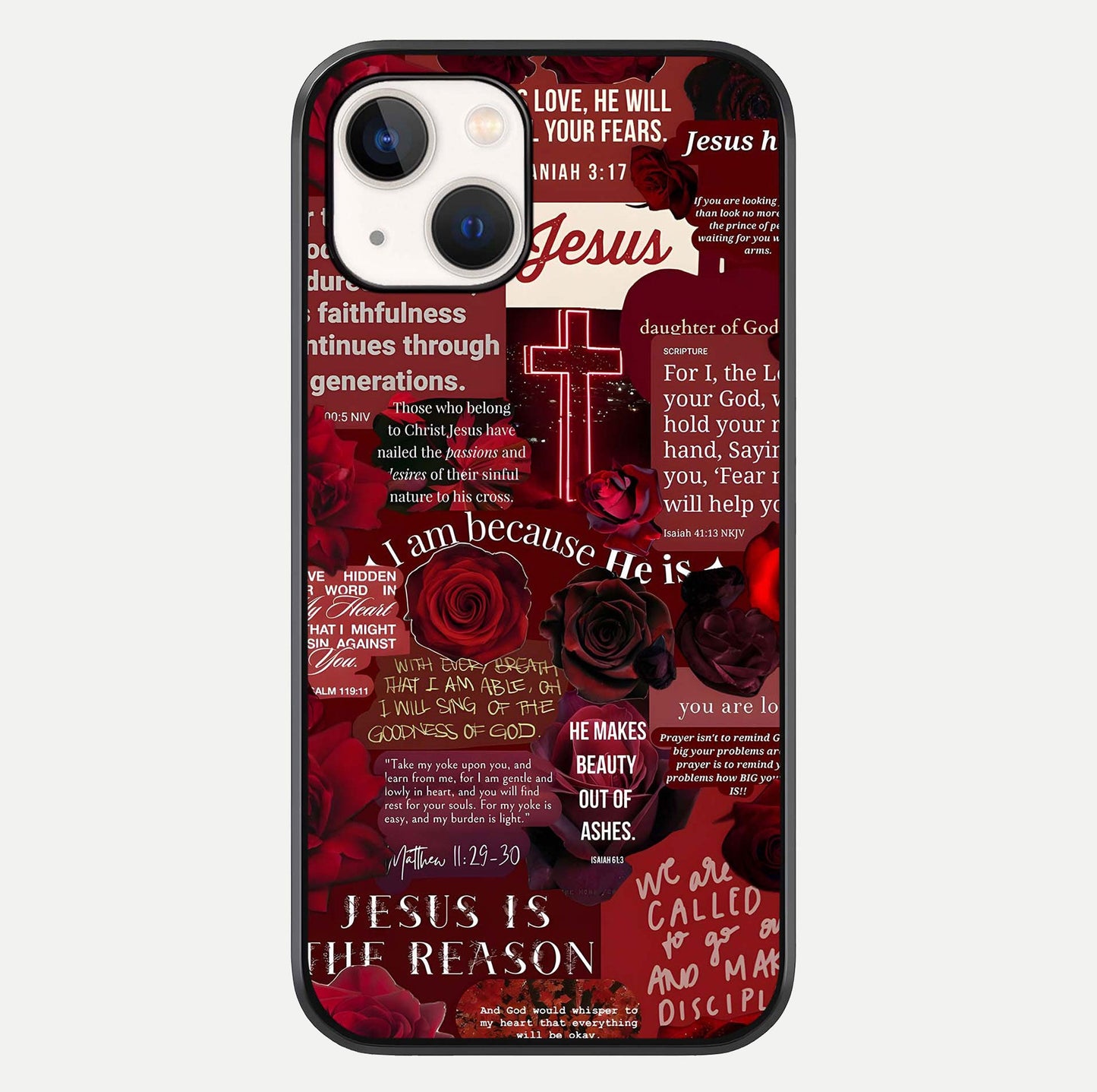 Jesus Love Heals Glass Case For iPhone 14 by Custom World