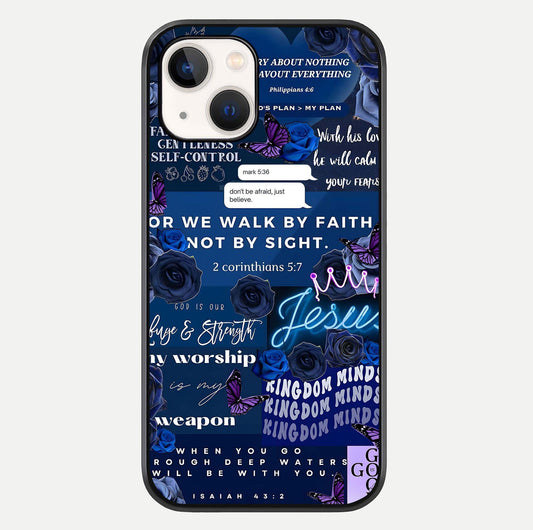 Kingdom Faith Glow Glass Case For iPhone 14 by Custom World