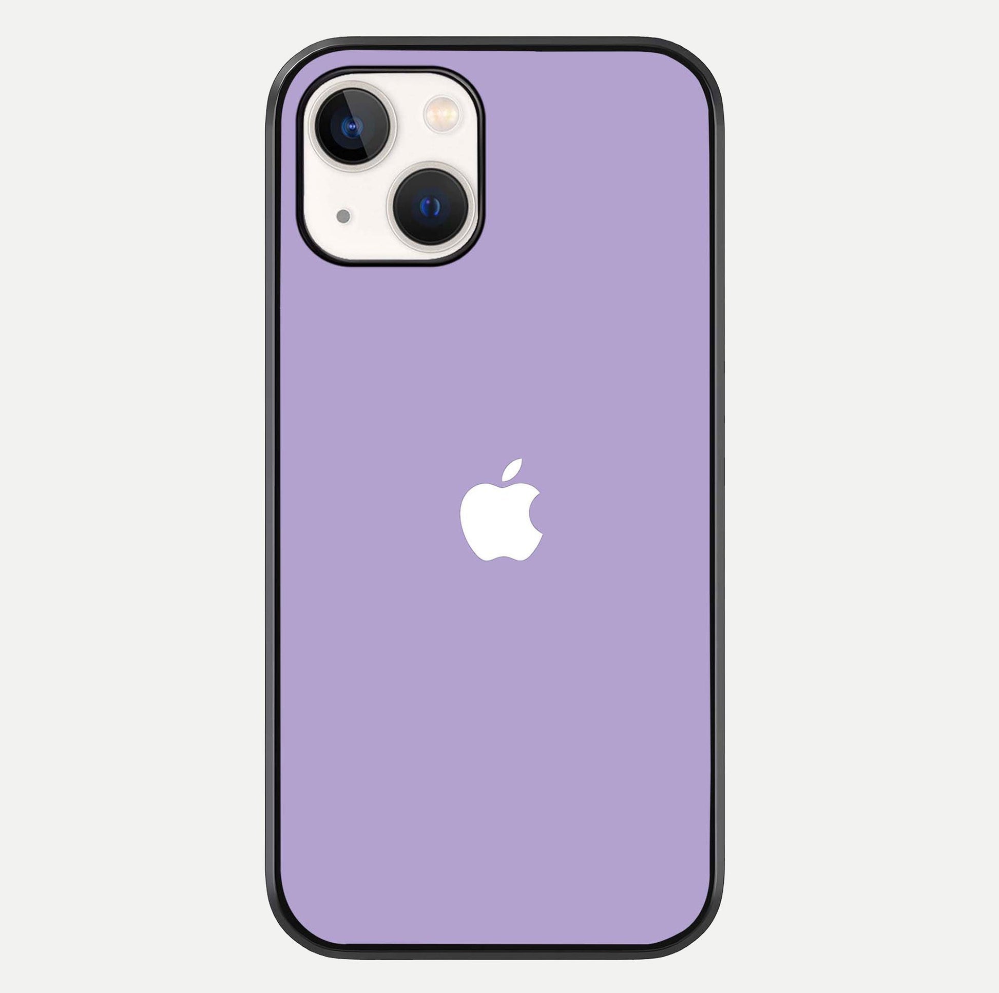Lavender Soft Minimal Glass Case For iPhone 14 by Custom World