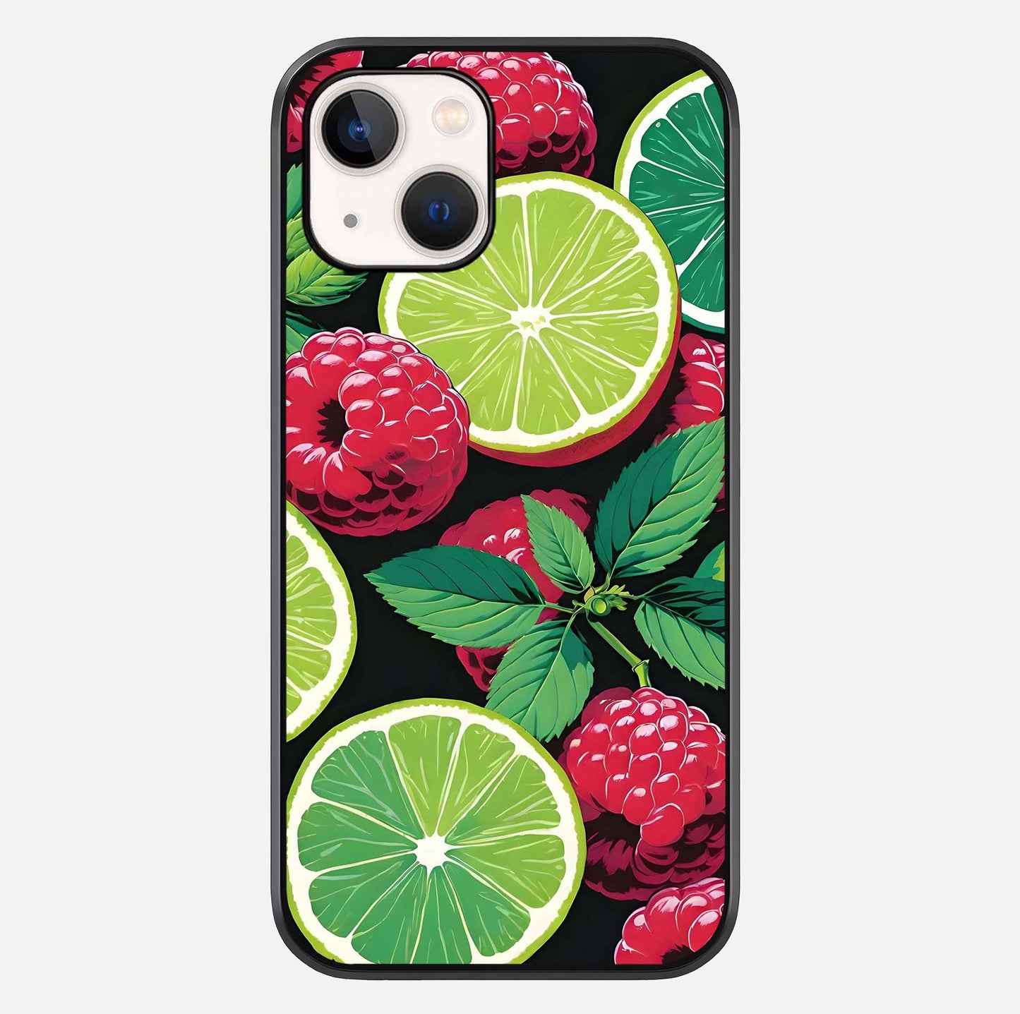 Lime & Raspberry Pattern Glass Case For iPhone 14 by Custom World