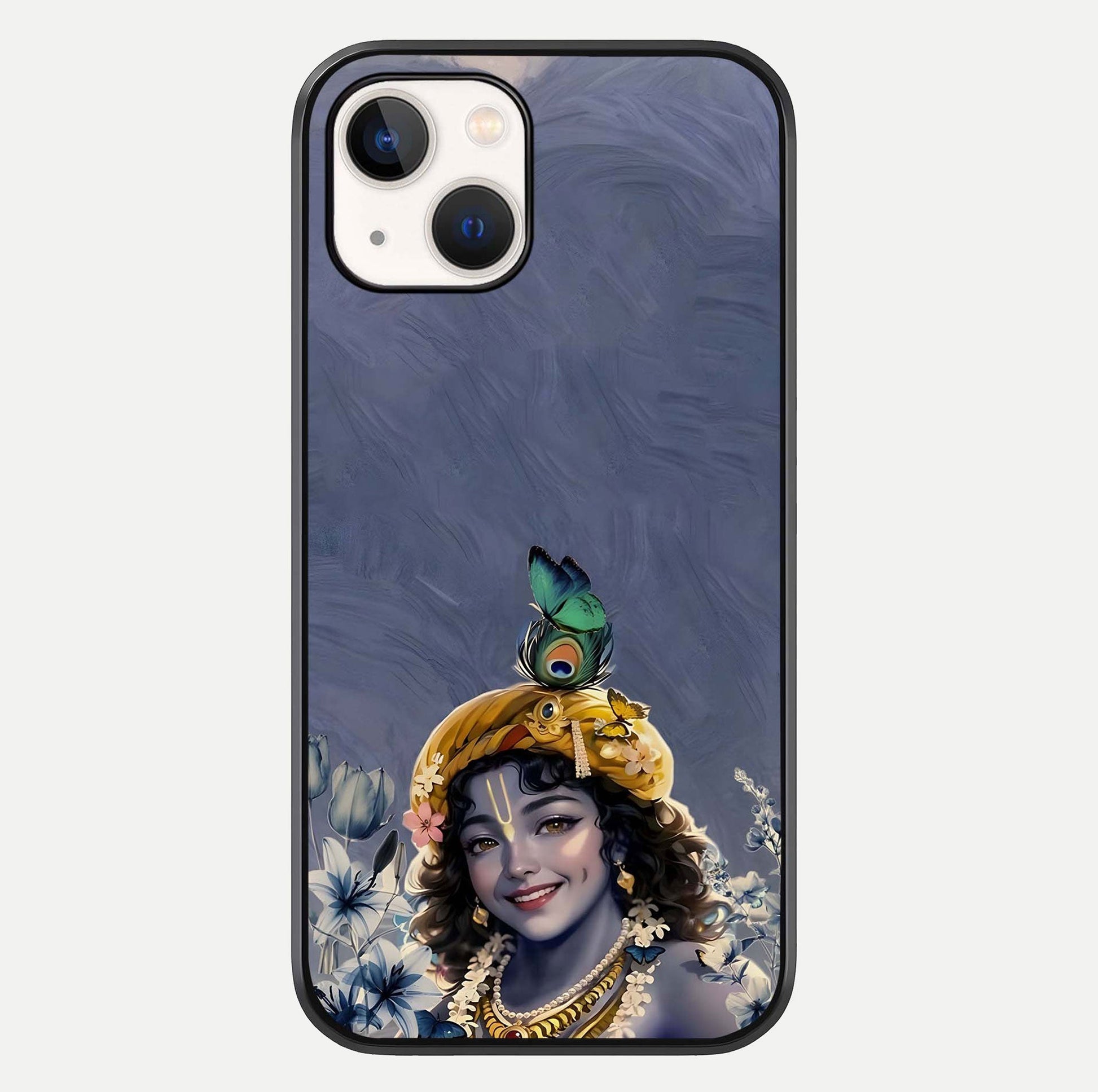 Lord Krishna Glass Case For iPhone 14 by Custom World